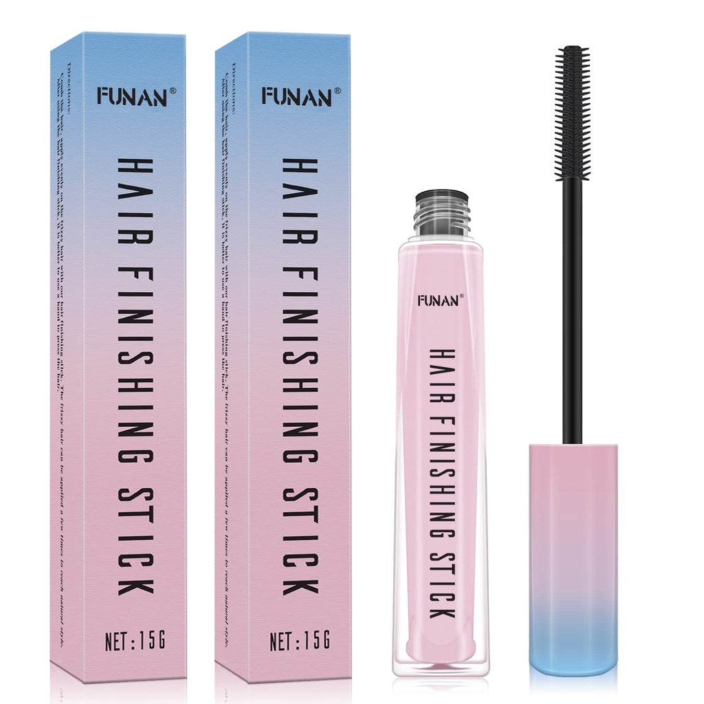 FUNAN Hair Finishing Stick 2 Pack for Small Broken Hair Cream/