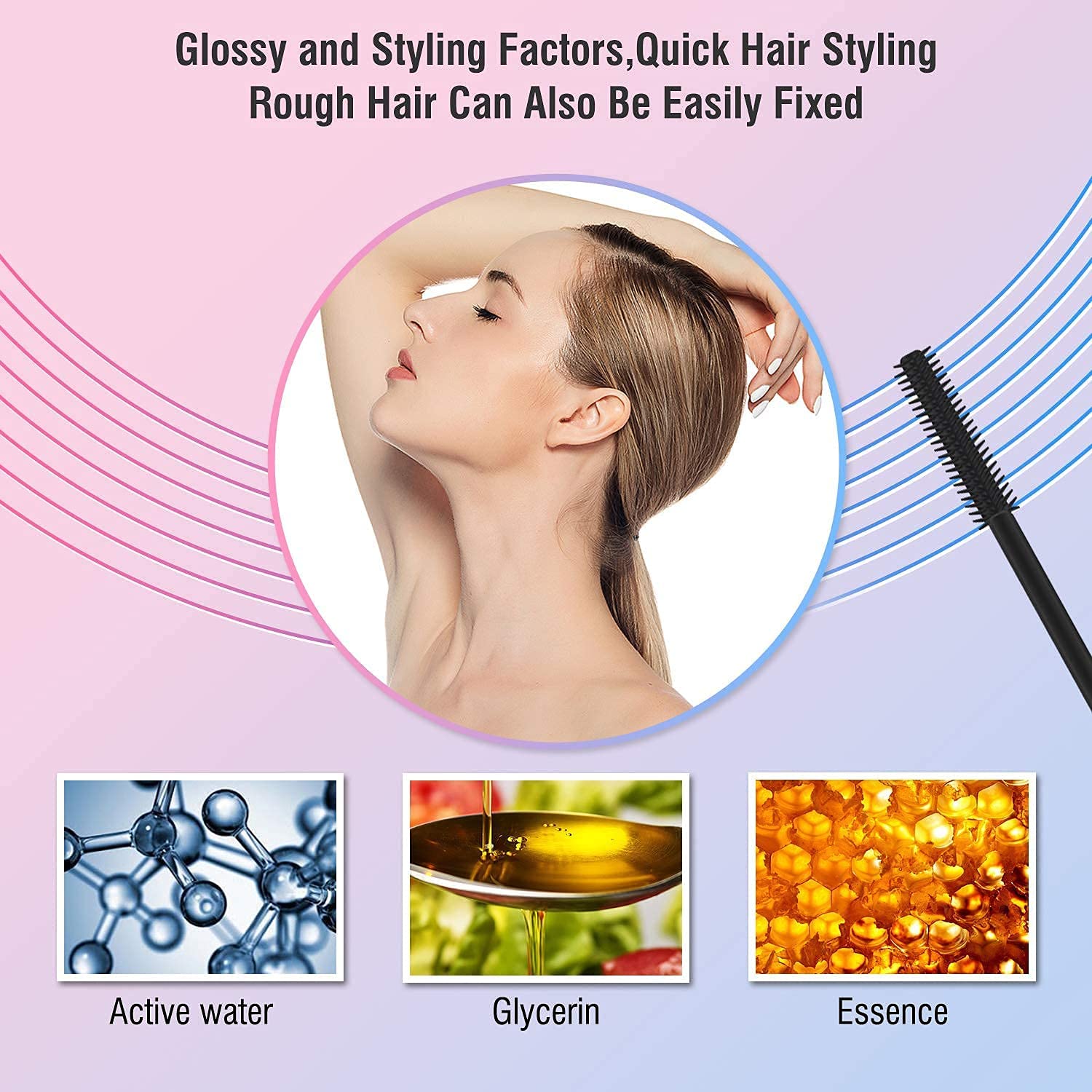 FUNAN Hair Finishing Stick 2 Pack for Small Broken Hair Cream/
