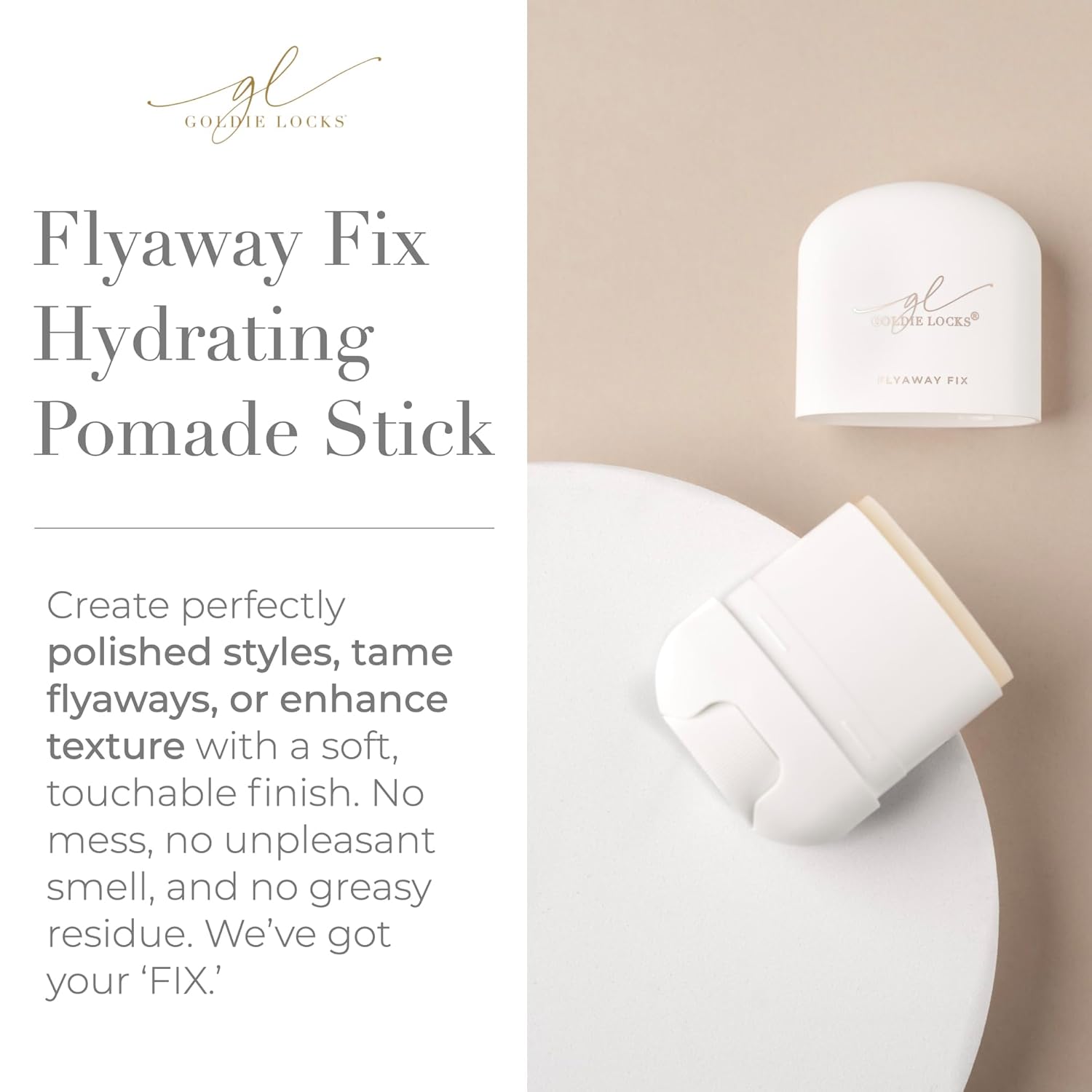 Goldie Locks Flyaway Fix Hydrating Pomade Stick for Hair & Extensions