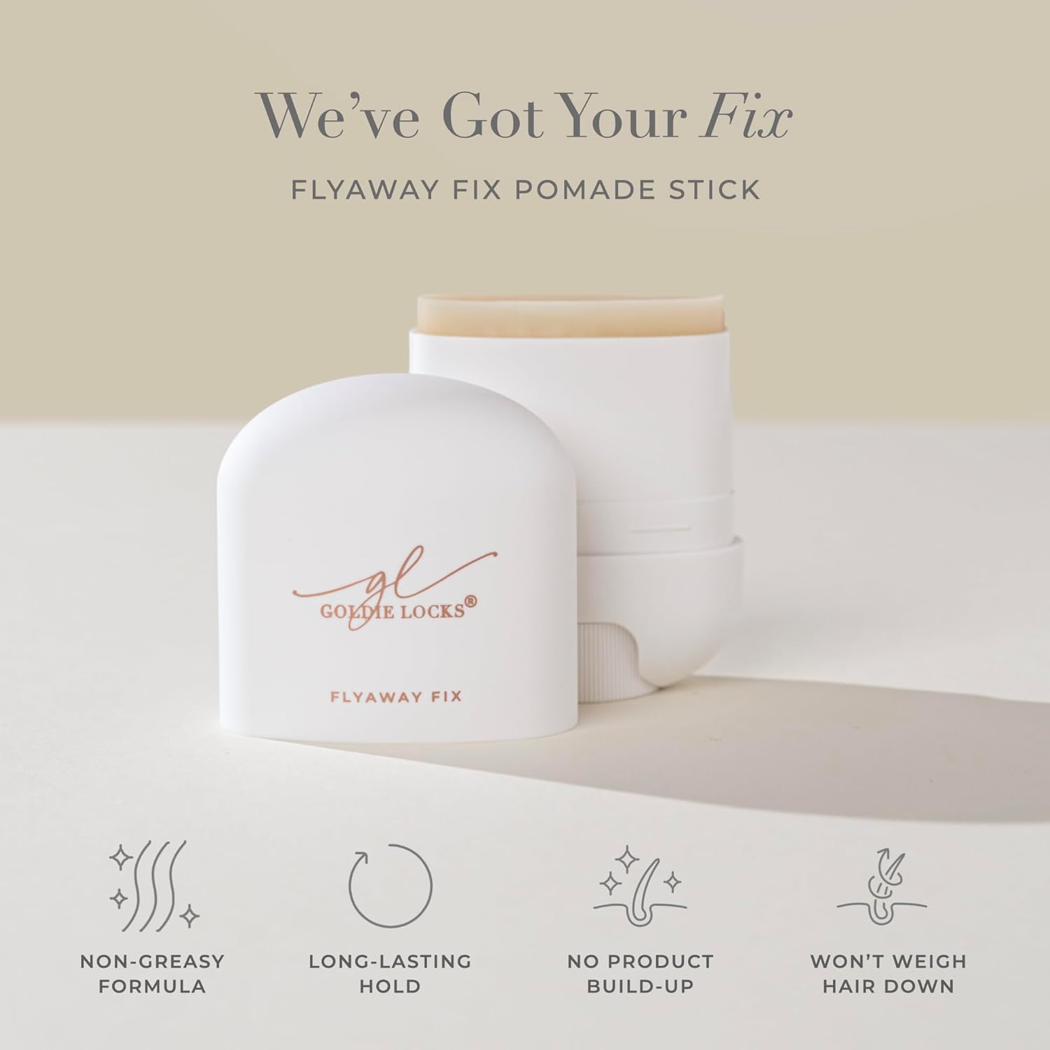 Goldie Locks Flyaway Fix Hydrating Pomade Stick for Hair & Extensions